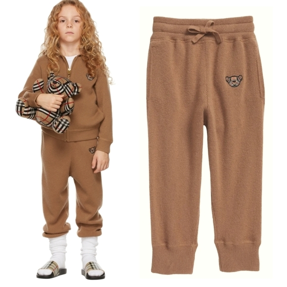 Burberry Cashmere Jogger Pants Thomas Bear Kid's Bottom - Picture 14 of 15
